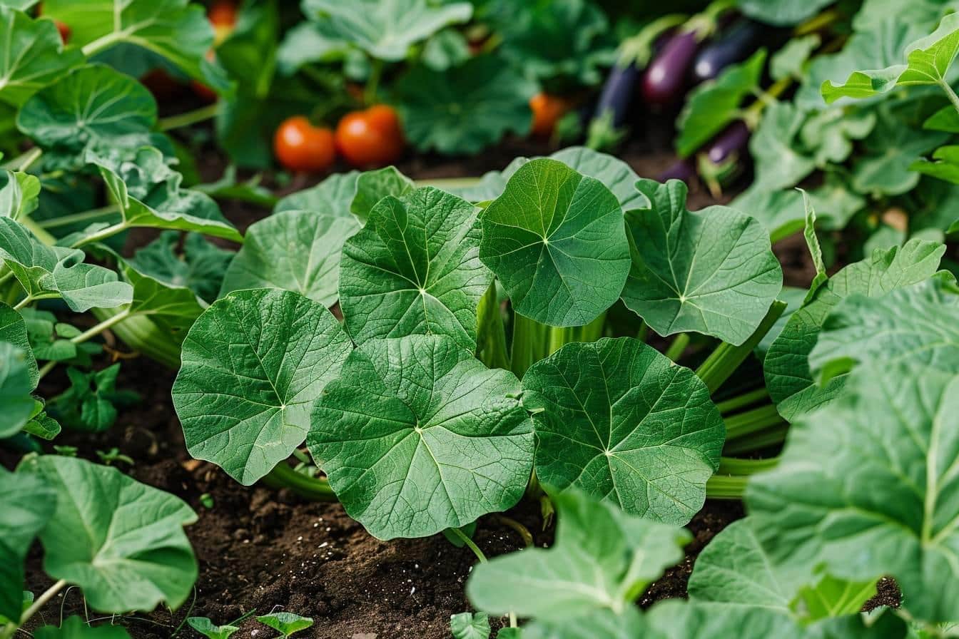 Cinq utilisations des feuilles de rhubarbe au jardin